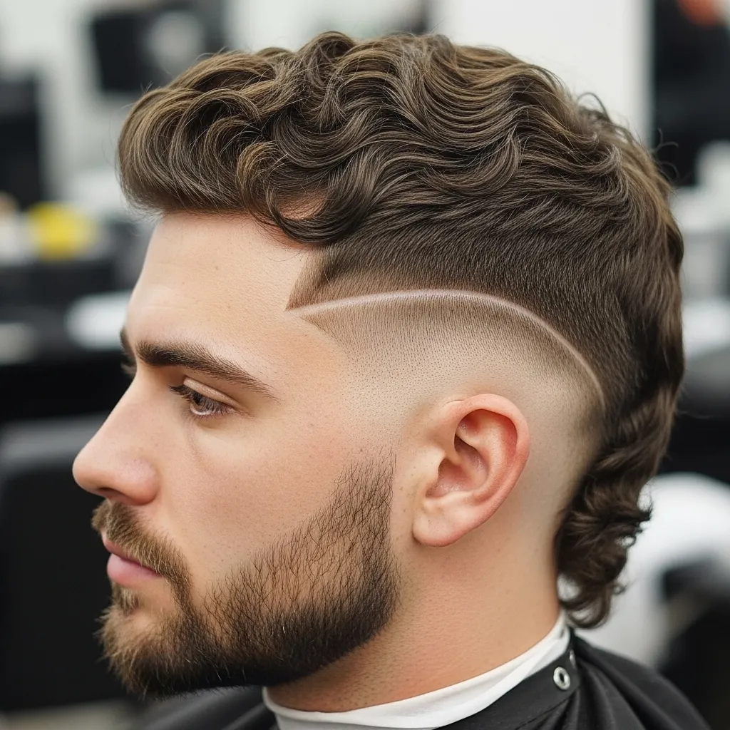 Burst Fade Mullet