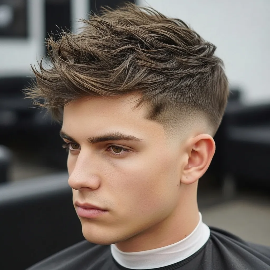 Short Wolf Cut with Fade