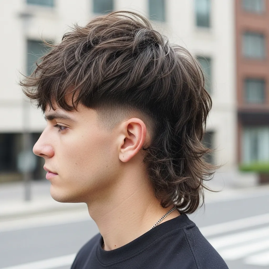 Wolf Cut with Layered Mullet Ends
