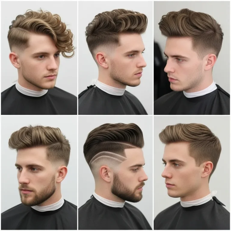 mens haircut long on top curly fade
