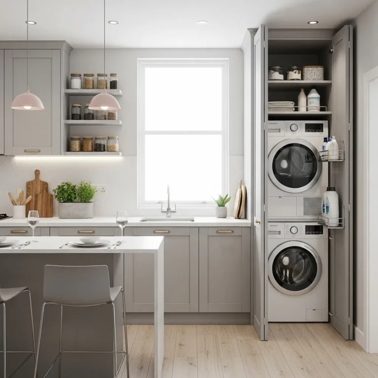 Como planejar cozinha e lavanderia juntas em apartamento pequeno