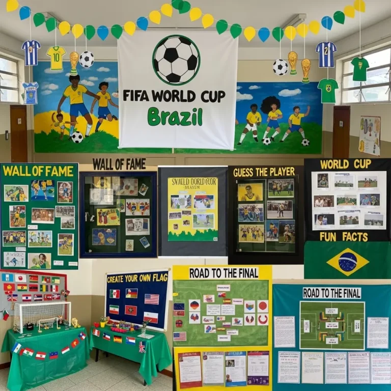 13 Decoração Copa do Mundo Brasil Escola: Ideias que Animam Qualquer Ambiente Escolar