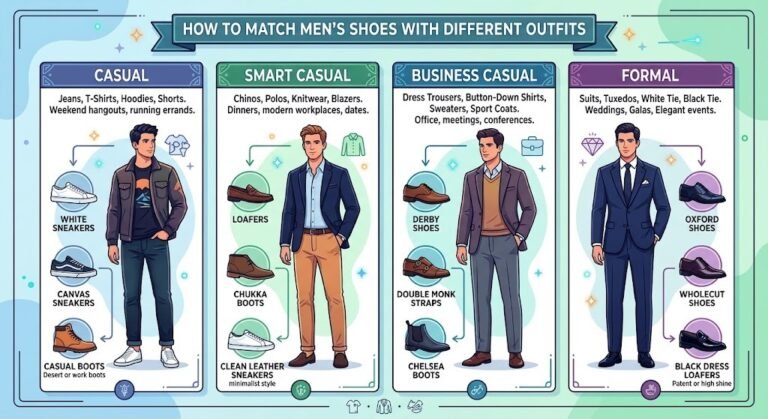 How to Match Men’s Shoes With Different Outfits