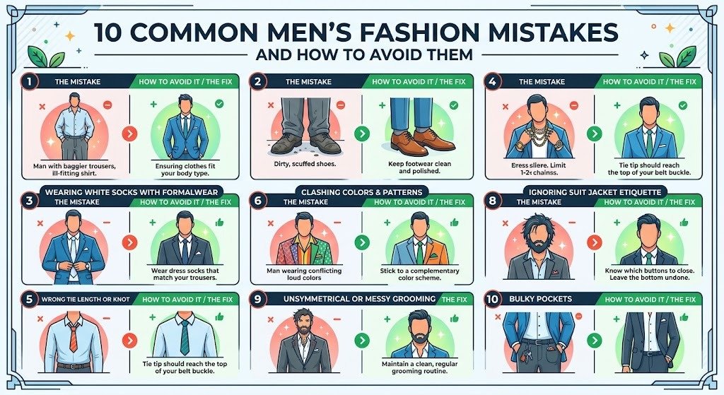 10 Common Men's Fashion Mistakes and How to Avoid Them
