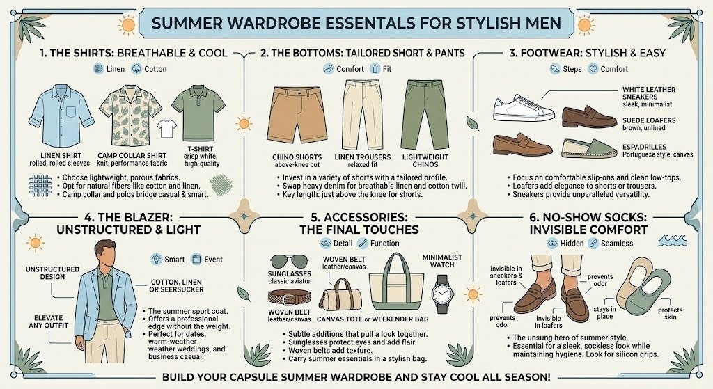 Summer Wardrobe Essentials for Stylish Men